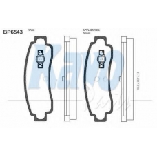 BP-6543 KAVO PARTS Комплект тормозных колодок, дисковый тормоз
