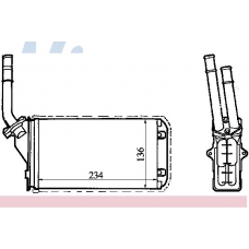 71141 NISSENS Теплообменник, отопление салона