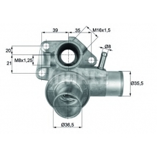 TI 185 80D MAHLE Термостат, охлаждающая жидкость