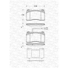 363702161433 MAGNETI MARELLI Комплект тормозных колодок, дисковый тормоз