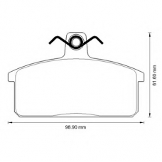 573314B BENDIX Комплект тормозных колодок, дисковый тормоз