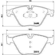 MDB3092 MINTEX Комплект тормозных колодок, дисковый тормоз