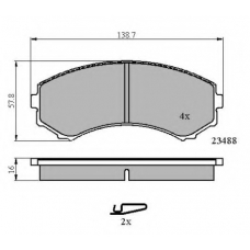 NP2180 NATIONAL Комплект тормозных колодок, дисковый тормоз