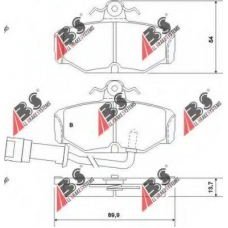 36170 ABS Комплект тормозных колодок, дисковый тормоз