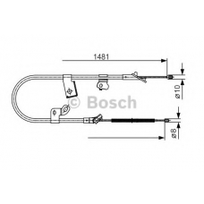 1 987 477 919 BOSCH Трос, стояночная тормозная система