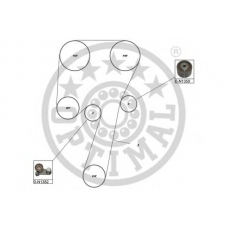 SK-1643 OPTIMAL Комплект ремня грм