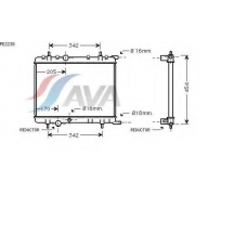 PE2238 AVA Радиатор, охлаждение двигателя