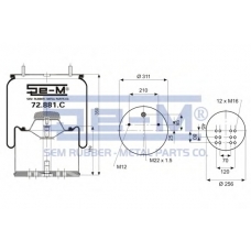 72.881.C SEM LASTIK Кожух пневматической рессоры