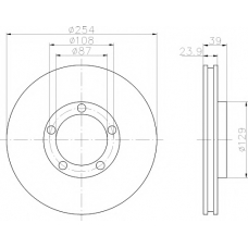 MDC964 MINTEX Тормозной диск