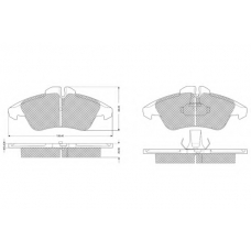 PF1093 PROCODIS FRANCE Комплект тормозных колодок, дисковый тормоз