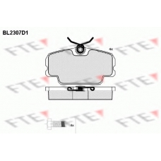BL2307D1 FTE Комплект тормозных колодок, дисковый тормоз
