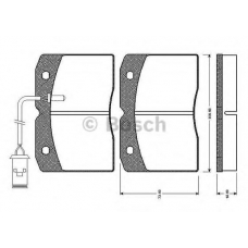 0 986 TB2 562 BOSCH Комплект тормозных колодок, дисковый тормоз