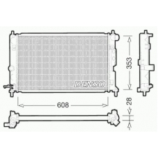 DRM20027 DENSO Радиатор, охлаждение двигателя