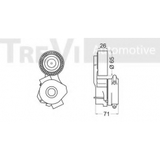 SK008035 SK Натяжная планка, поликлиновой ремень