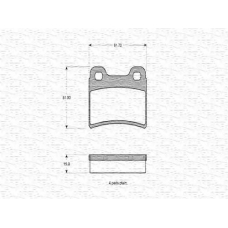 363702160290 MAGNETI MARELLI Комплект тормозных колодок, дисковый тормоз