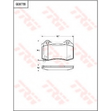 GDB7755 TRW Комплект тормозных колодок, дисковый тормоз