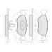 12180 OPTIMAL Комплект тормозных колодок, дисковый тормоз