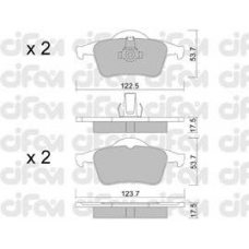 822-348-0 CIFAM Комплект тормозных колодок, дисковый тормоз