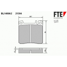 BL1469A2 FTE Комплект тормозных колодок, дисковый тормоз