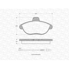 363702160350 MAGNETI MARELLI Комплект тормозных колодок, дисковый тормоз