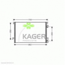 94-6372 KAGER Конденсатор, кондиционер