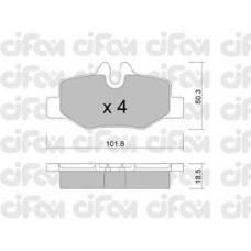 822-576-0 CIFAM Комплект тормозных колодок, дисковый тормоз