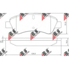 37272 OE ABS Комплект тормозных колодок, дисковый тормоз
