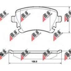 37411 OE ABS Комплект тормозных колодок, дисковый тормоз