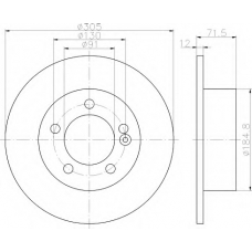 8DD 355 117-141 HELLA Тормозной диск