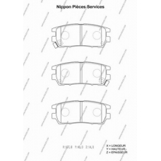 M361I06 NPS Комплект тормозных колодок, дисковый тормоз