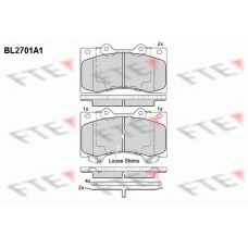 BL2701A1 FTE Комплект тормозных колодок, дисковый тормоз