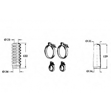 0902427 OCAP Комплект пылника, рулевое управление