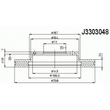 J3303048 NIPPARTS Тормозной диск