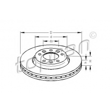 722 488 TOPRAN Тормозной диск
