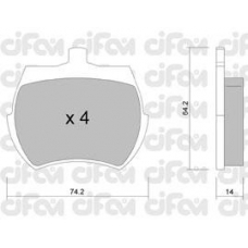 822-019-0 CIFAM Комплект тормозных колодок, дисковый тормоз