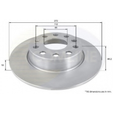ADC1497 COMLINE Тормозной диск