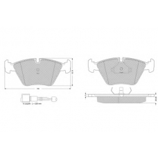 PF10691 PROCODIS FRANCE Комплект тормозных колодок, дисковый тормоз