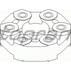 200 788 TOPRAN Шарнир, продольный вал