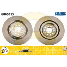 6060115 GIRLING Тормозной диск