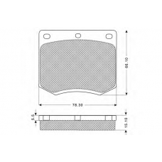PF1199 PROCODIS FRANCE Комплект тормозных колодок, дисковый тормоз