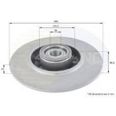 ADC3012 COMLINE Тормозной диск