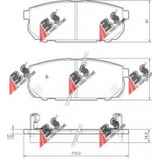 37362 OE ABS Комплект тормозных колодок, дисковый тормоз