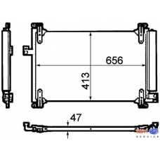 8FC 351 304-711 HELLA Конденсатор, кондиционер