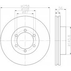 MDC2275 MINTEX Тормозной диск