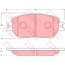 GDB7224 TRW Комплект тормозных колодок, дисковый тормоз