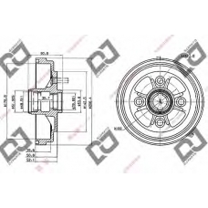 BR1031 DJ PARTS Тормозной барабан