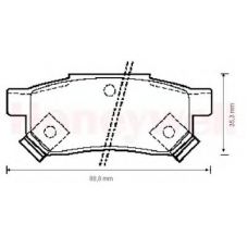 571977B BENDIX Комплект тормозных колодок, дисковый тормоз