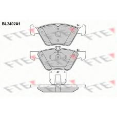 BL2402A1 FTE Комплект тормозных колодок, дисковый тормоз