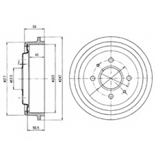 BF30 DELPHI Тормозной барабан