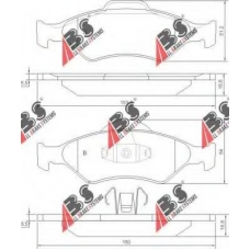 37196 OE ABS Комплект тормозных колодок, дисковый тормоз
